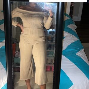 Off the shoulder jumpsuit from boohoo size 10